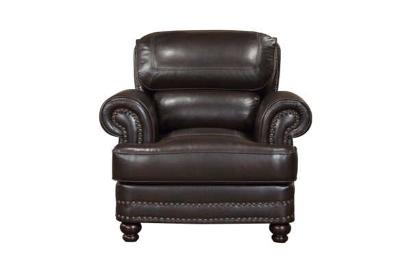 9268BRW Seating-Milford Collection 2pc Set: Sofa, Love