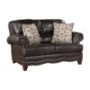 9268BRW Seating-Milford Collection 2pc Set: Sofa, Love
