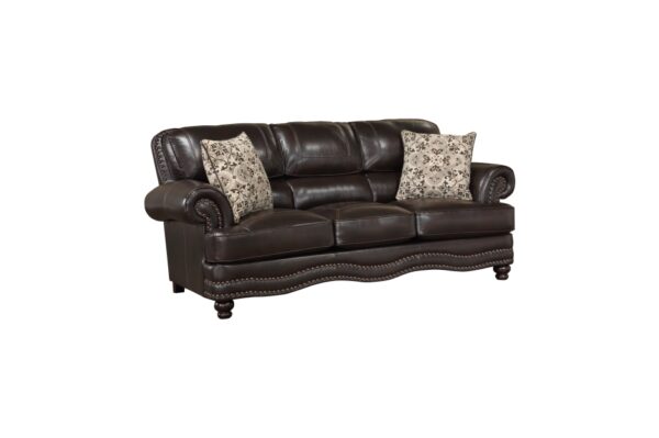 9268BRW Seating-Milford Collection 2pc Set: Sofa, Love
