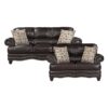 9268BRW Seating-Milford Collection 2pc Set: Sofa, Love