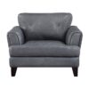 9279BGY Seating-Thierry Collection 2pc Set: Sofa, Love