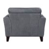 9279BGY Seating-Thierry Collection 2pc Set: Sofa, Love