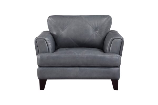 9279BGY Seating-Thierry Collection 2pc Set: Sofa, Love