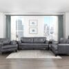 9279BGY Seating-Thierry Collection 2pc Set: Sofa, Love