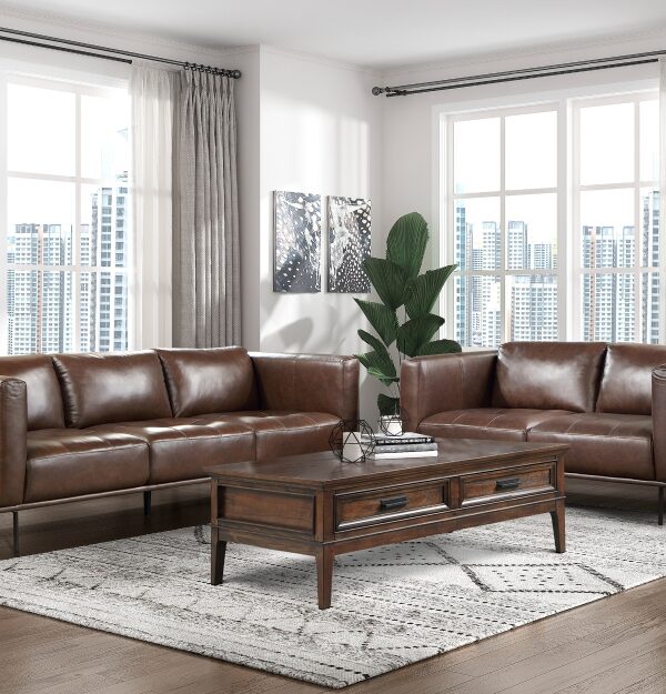 9280BR Seating-Soren Collection 2pc Set: Sofa, Love