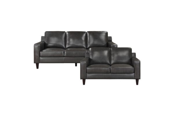 9294GRY Seating-Aldrich Collection 2pc Set: Sofa, Love