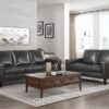 9294GRY Seating-Aldrich Collection 2pc Set: Sofa, Love