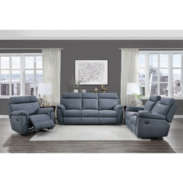 9301BUE-3 Double Reclining Sofa with C...