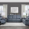 9301BUE Seating-Clifton Collection 2pc Set: Sofa, Love