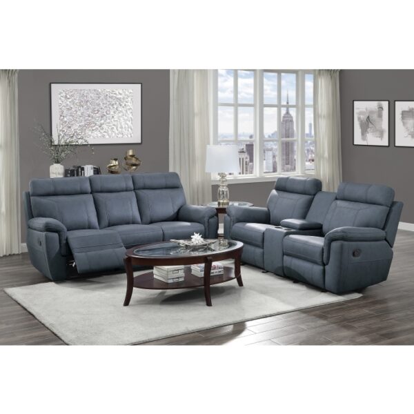 9301BUE-3 Double Reclining Sofa with C...