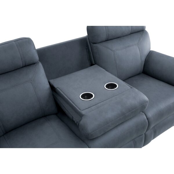 9301BUE-3 Double Reclining Sofa with C...
