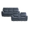 9301BUE Seating-Clifton Collection 2pc Set: Sofa, Love