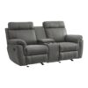 9301GRY Seating-Clifton Collection 2pc Set: Sofa, Love