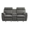 9301GRY Seating-Clifton Collection 2pc Set: Sofa, Love