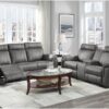 9301GRY Seating-Clifton Collection 2pc Set: Sofa, Love