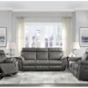 9301GRY Seating-Clifton Collection 2pc Set: Sofa, Love