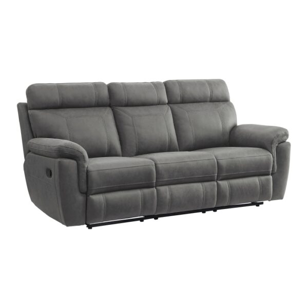 9301GRY-3 Double Reclining Sofa with C...