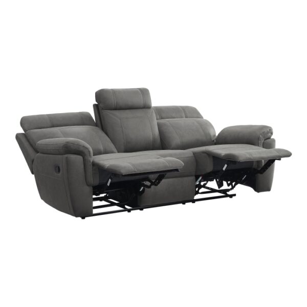 9301GRY-3 Double Reclining Sofa with C...