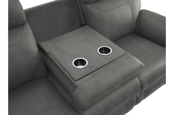 9301GRY Seating-Clifton Collection 2pc Set: Sofa, Love