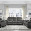 9301GRY Seating-Clifton Collection 2pc Set: Sofa, Love