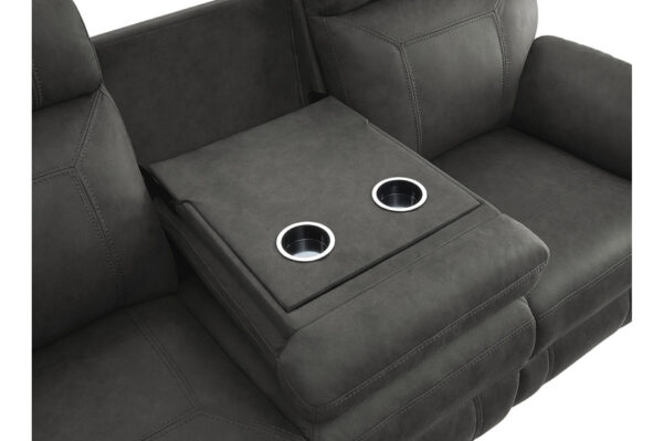 9301GRY Seating-Clifton Collection 2pc Set: Sofa, Love