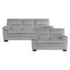 9328GY Seating-Keighly Collection 2pc Set: Sofa, Love