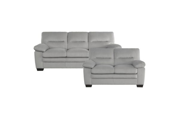 9328GY Seating-Keighly Collection 2pc Set: Sofa, Love