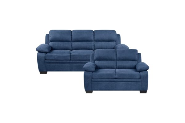 9333BU Seating-Holleman Collection 2pc Set: Sofa, Love