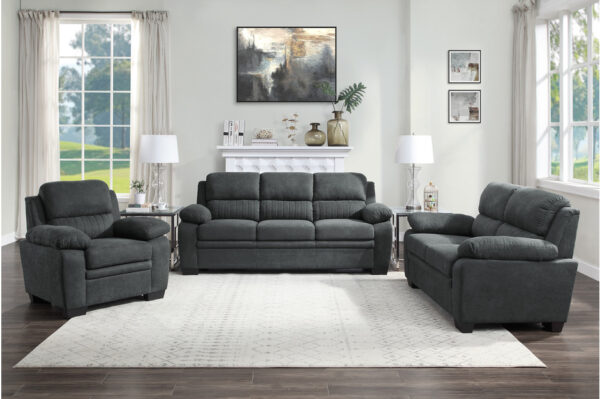 9333DG Seating-Holleman Collection 2pc Set: Sofa, Love