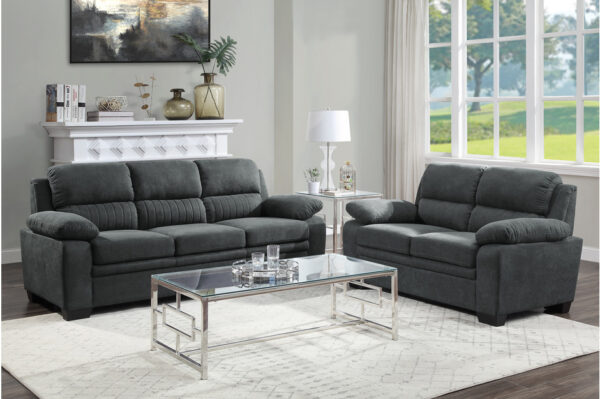 9333DG Seating-Holleman Collection 2pc Set: Sofa, Love