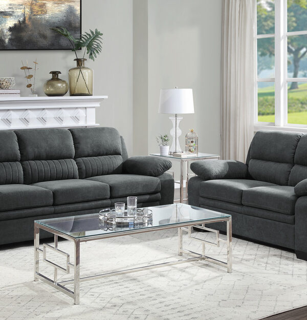 9333DG Seating-Holleman Collection 2pc Set: Sofa, Love