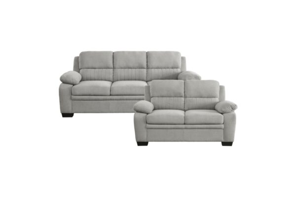9333GY Seating-Holleman Collection 2pc Set: Sofa, Love