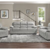 9333GY Seating-Holleman Collection 2pc Set: Sofa, Love