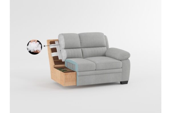 9333DG Seating-Holleman Collection 2pc Set: Sofa, Love