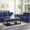 9348BUE Seating-Dunleith Collection 2pc Set: Sofa, Love