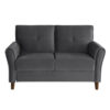 9348GRY Seating-Dunleith Collection 2pc Set: Sofa, Love