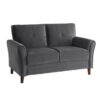 9348GRY Seating-Dunleith Collection 2pc Set: Sofa, Love