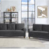 9348GRY Seating-Dunleith Collection 2pc Set: Sofa, Love