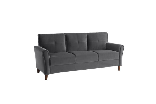 9348GRY Seating-Dunleith Collection 2pc Set: Sofa, Love