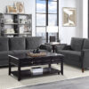 9348GRY Seating-Dunleith Collection 2pc Set: Sofa, Love