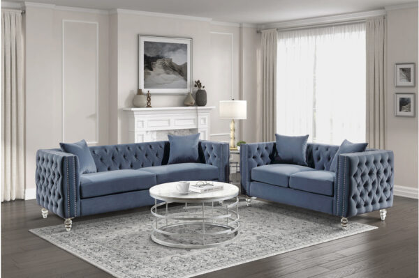 9349DBU Seating-Orina Collection 2pc Set: Sofa, Love