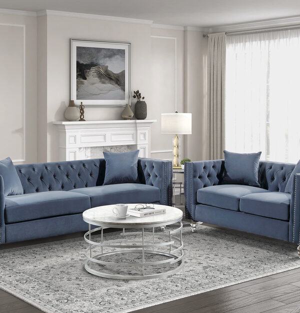 9349DBU Seating-Orina Collection 2pc Set: Sofa, Love