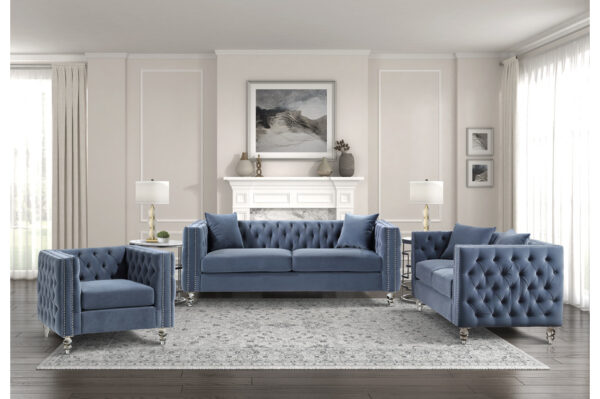 9349DBU Seating-Orina Collection 2pc Set: Sofa, Love