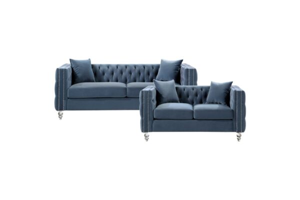 9349DBU Seating-Orina Collection 2pc Set: Sofa, Love