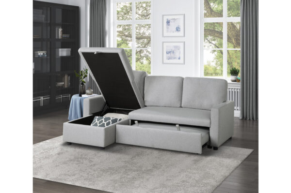 9359GRY Seating-Brandolyn Collection 2-Piece Reversible Sectional...