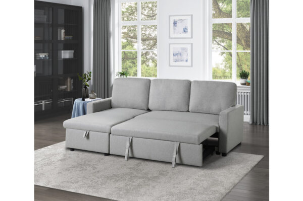 9359GRY Seating-Brandolyn Collection 2-Piece Reversible Sectional...