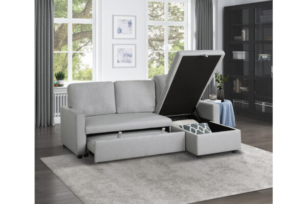 9359GRY Seating-Brandolyn Collection 2-Piece Reversible Sectional...