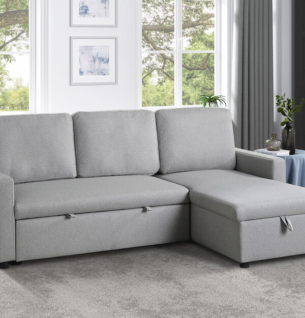 9359GRY Seating-Brandolyn Collection 2-Piece Reversible Sectional...