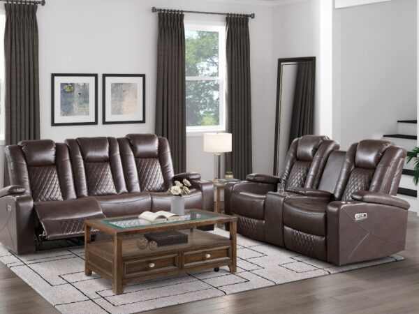 9366DB Seating-Caelan Collection 2pc Set: Sofa, Love (Power)
