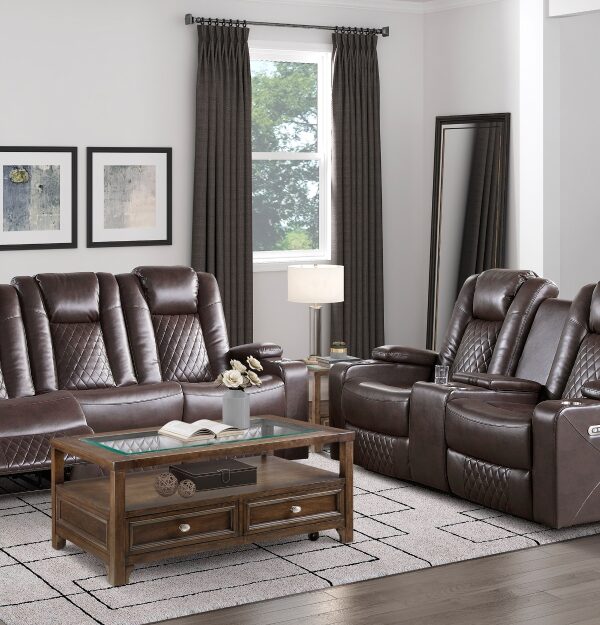 9366DB Seating-Caelan Collection 2pc Set: Sofa, Love (Power)